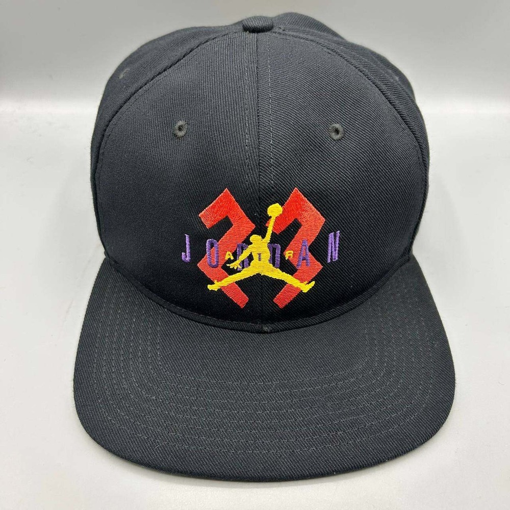 Air Jordan 23 Hat Men Black Embroidered Logo Jumpman Nike Snap Back Cap